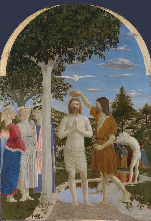 Piero della Francesca The Baptism of Christ (mk08) Sweden oil painting art